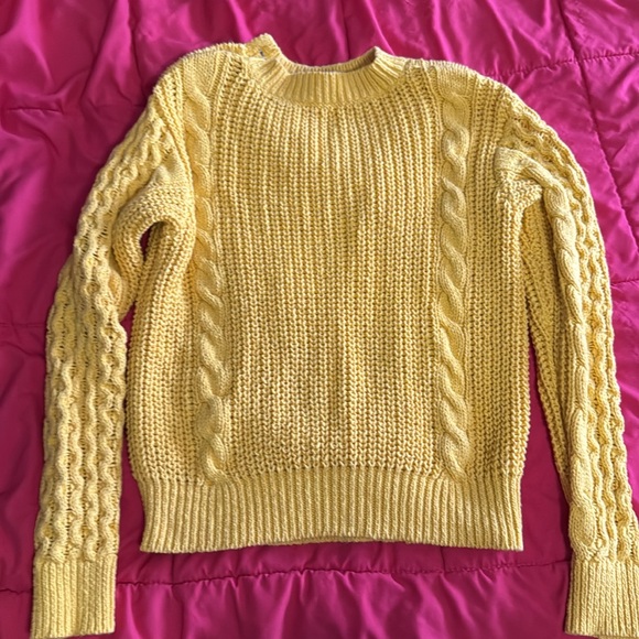 Ann Taylor Mixed Cable Shoulder Button Sweater - Picture 2 of 4